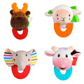 Wristy Buddy Pack of 4 Baby Teethers – Moose, Lamb, Elephant & Cow