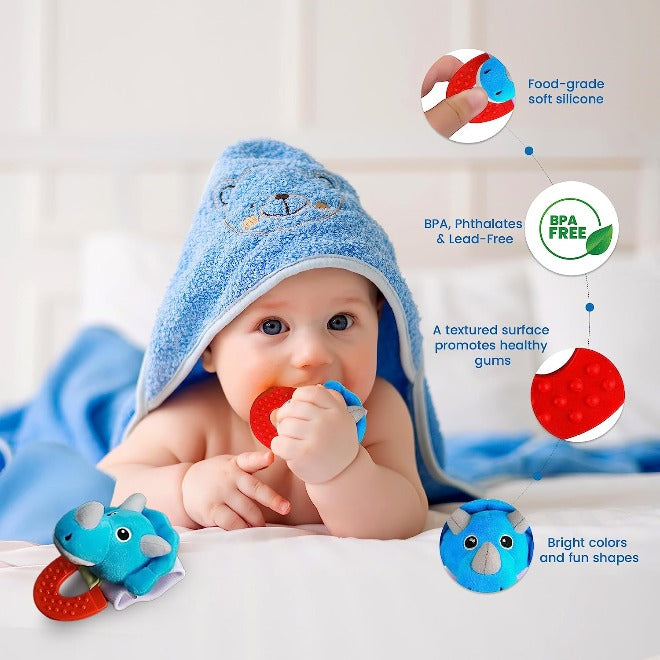 Wristy Buddy Dinosaur Baby Teether for 4 Months+