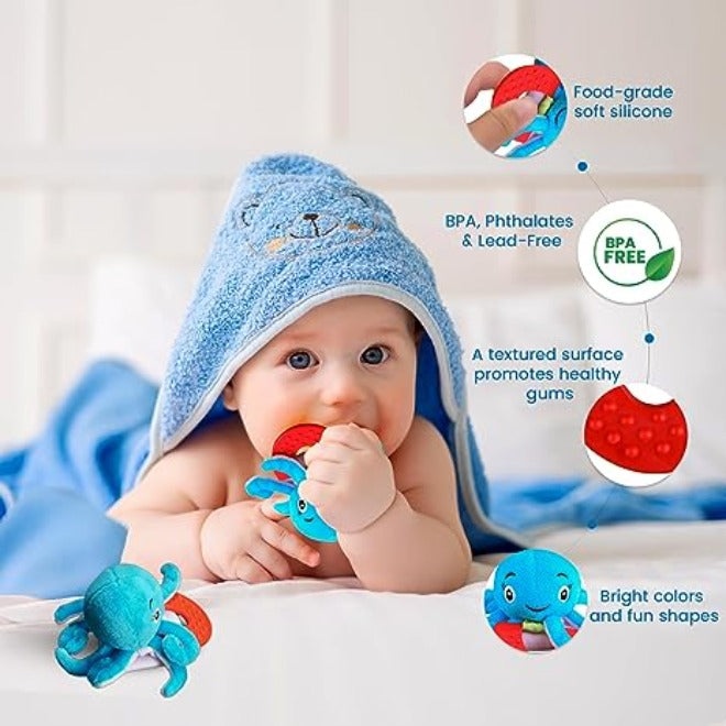 Wristy Buddy Octopus Baby Teether for 4 Months+