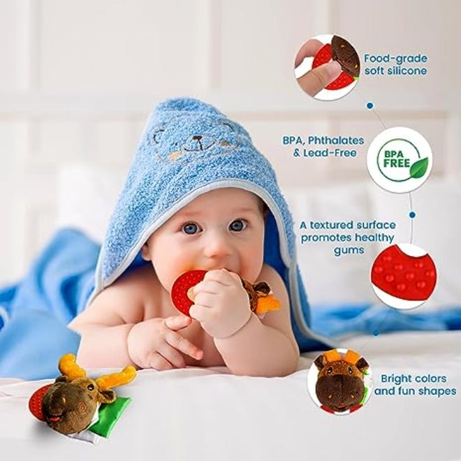 Wristy Buddy Moose Baby Teether for 4 Months+