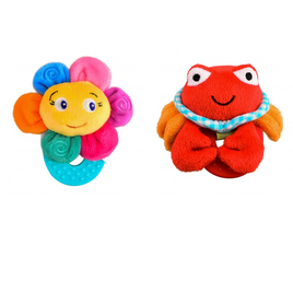 Flower and Crab Combo Teether for Babies pack of 2
