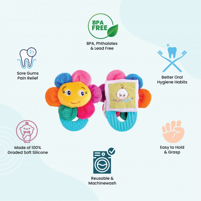 Wristy Buddy Flower Baby Teether for 4 Months+