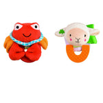 Crab and Lamb Combo Teether for Babies Pack of 2