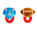 Dinosaur and Football Combo Teether for Babies Pack of 2